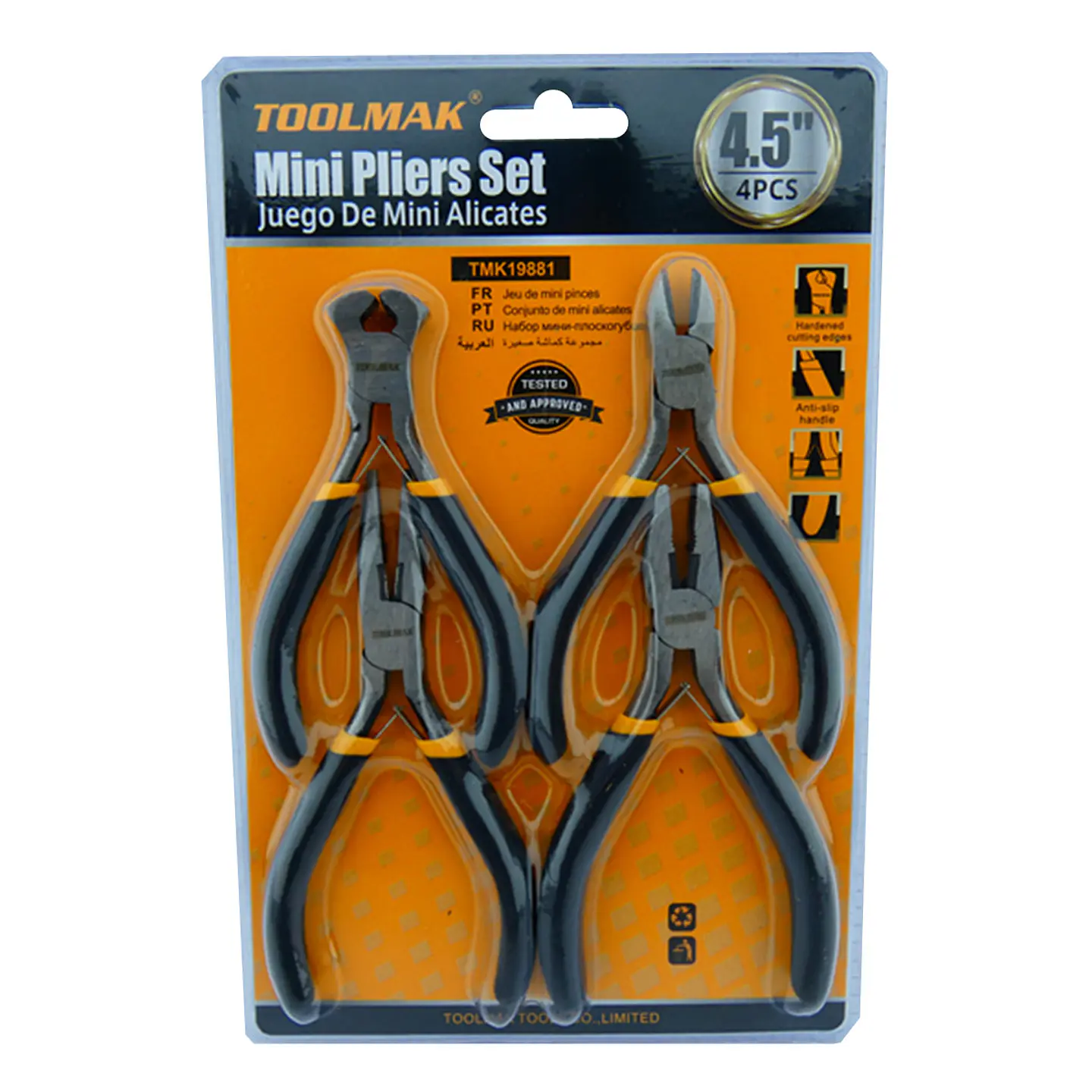 Set Kit Juego Mini Alicates 4.5 Pulgadas 4 Piezas Toolmak Tmk19881 1