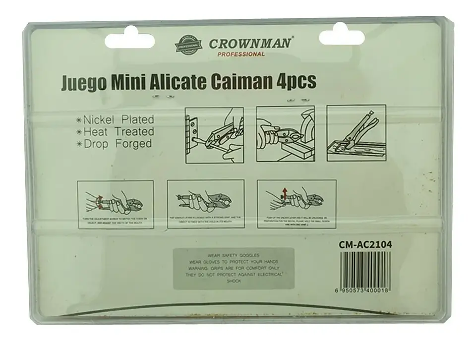 Set Kit Juego De Mini Alicate Caiman 4 Piezas Crownman 2