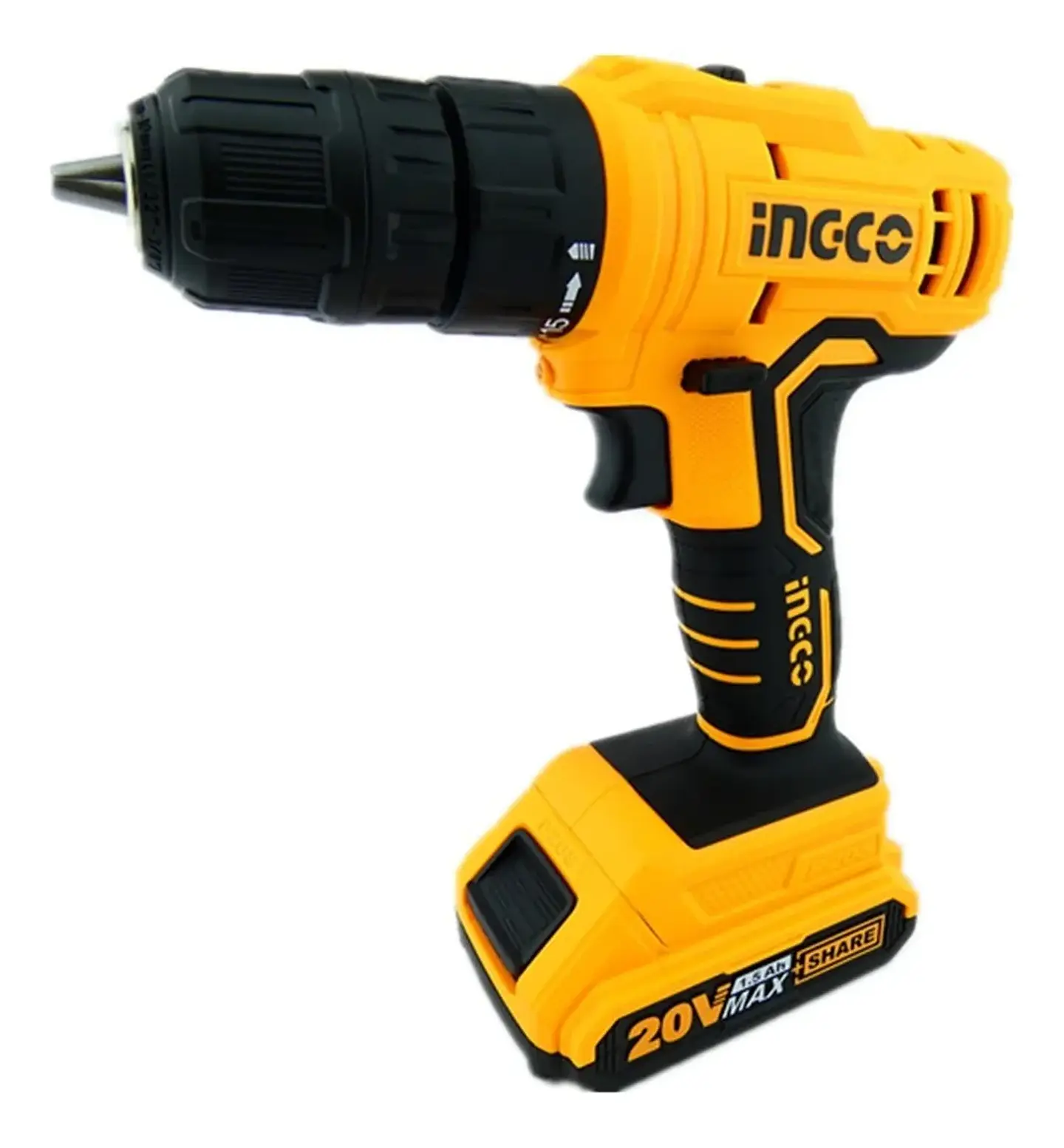 Taladro Atornillador Inalambrico 20v 10mm + Bat+ Carg Ingco 1