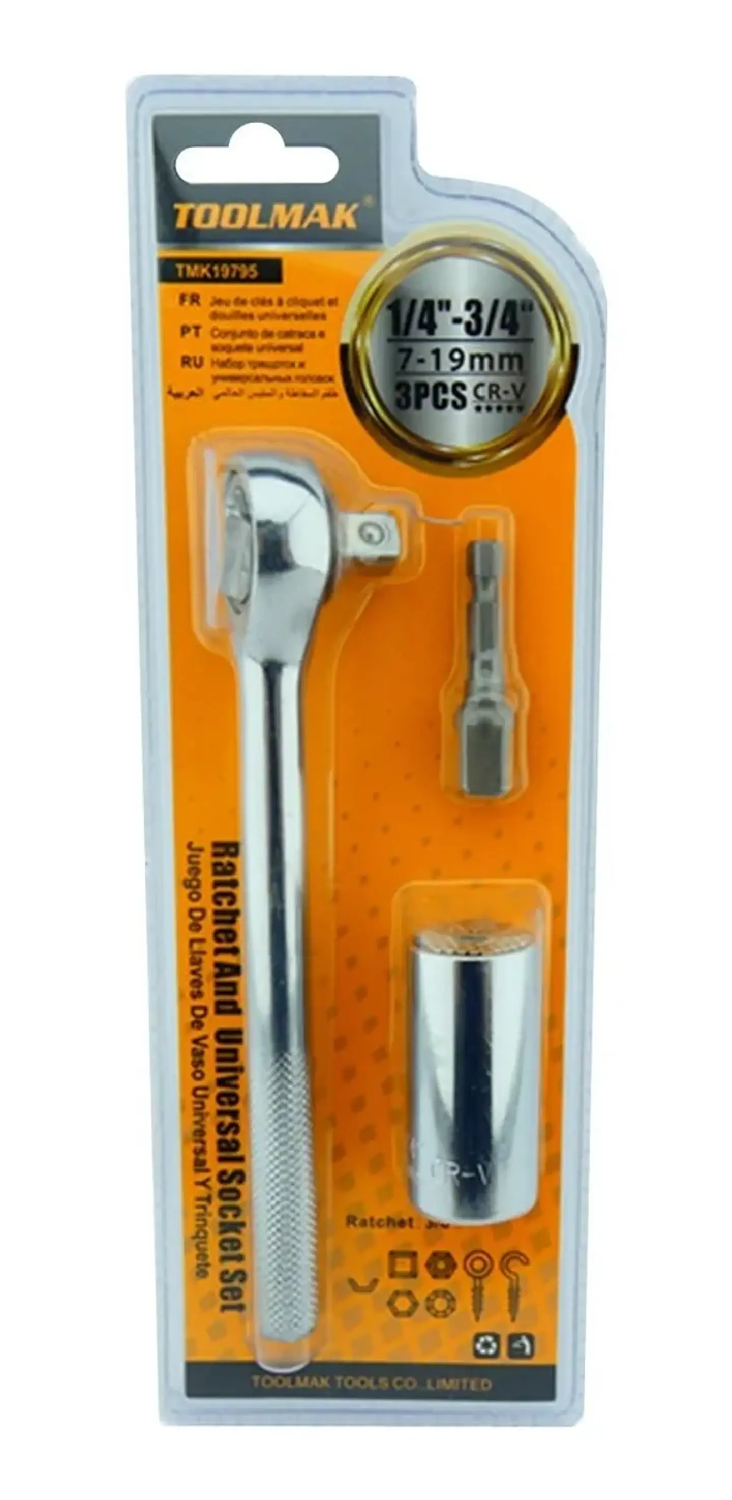 Dado Universal 7 - 19mm Chicharra Adaptador Taladro 3pcs Tmk 1