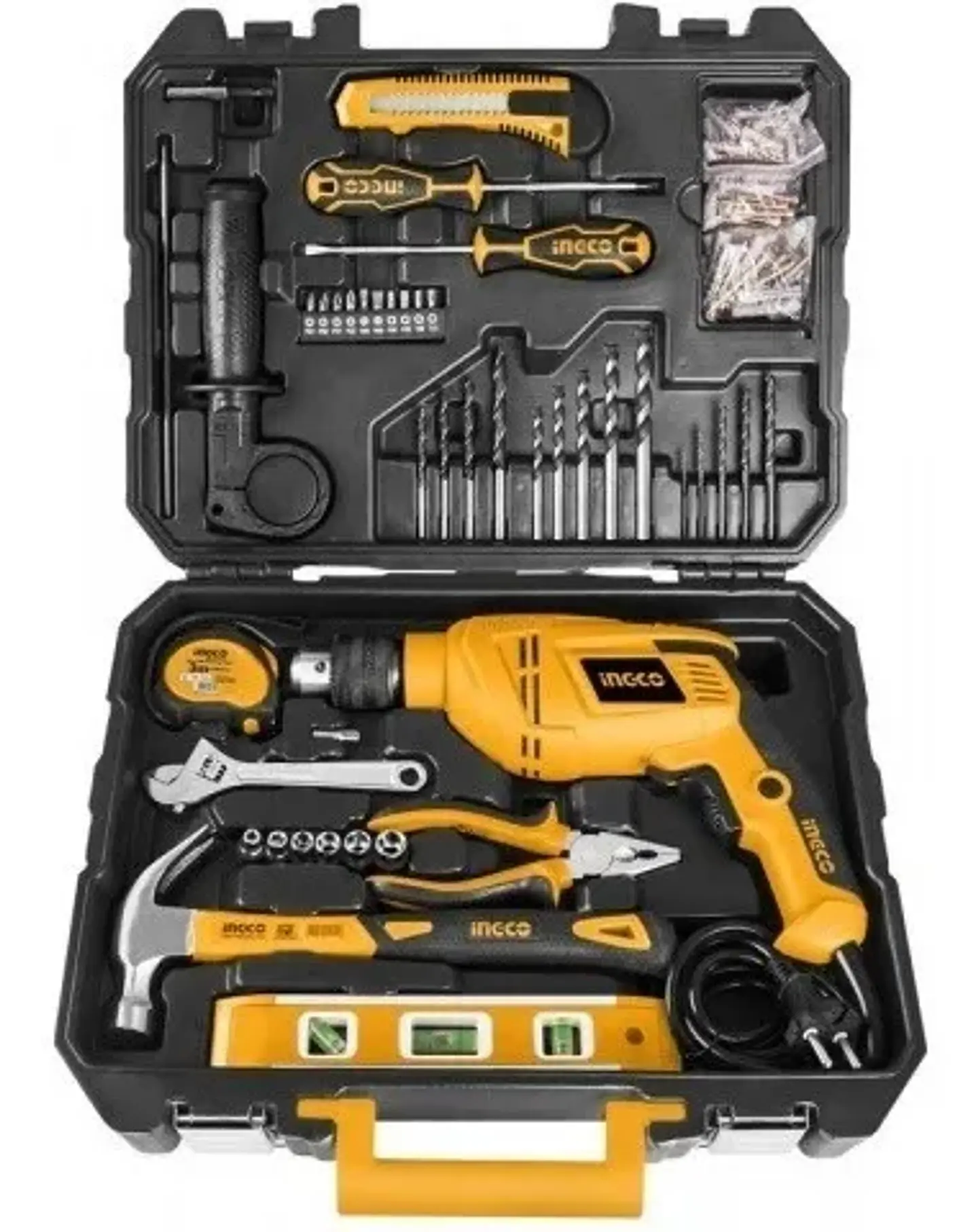 Kit Taladro Percutor 650w + Herramientas - 101 Piezas Ingco  1