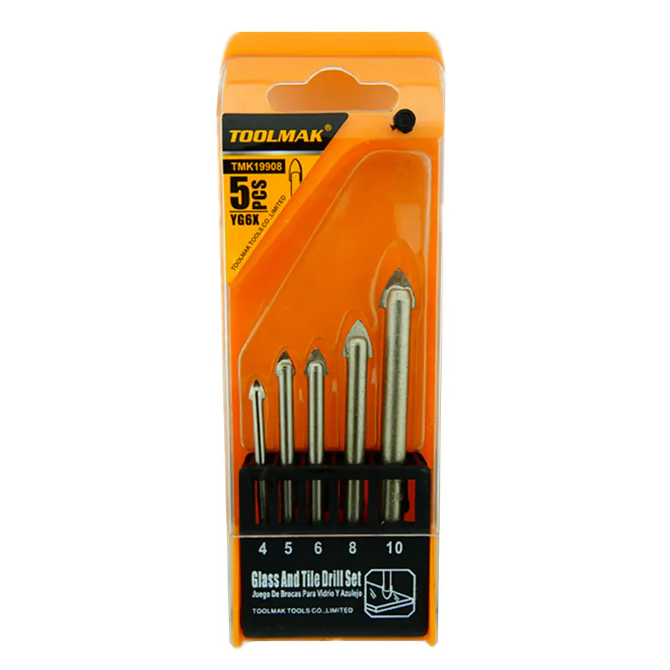 Set Brocas Punta Flecha Cerámica Vidrio 5 Pcs Tmk19908 1