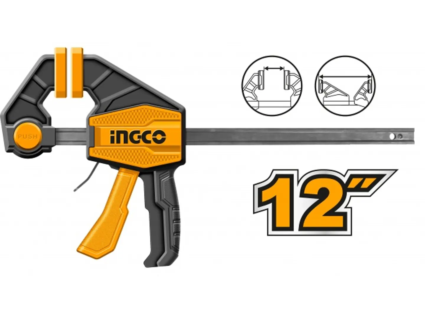 Pack 2 Prensa Rapida Madera Carpintero 12 Pulgadas Ingco 2