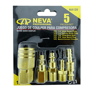 Kit Jgo Accesorio Acoples Rapido P/ Compresor 5pcs Na120