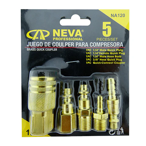 Kit Jgo Accesorio Acoples Rapido P/ Compresor 5pcs Na120
