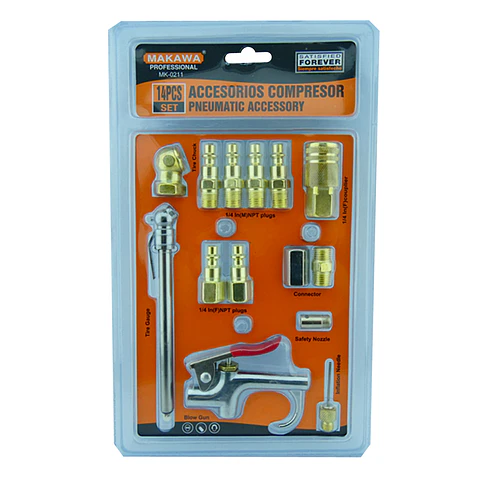 Kit Juego De Accesorios Para Compresor 14 Piezas Mk-0211