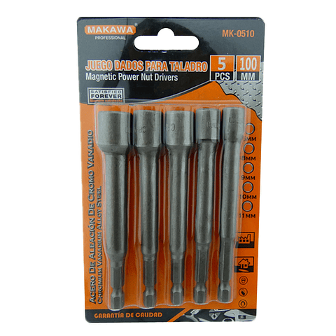  Juego Adaptadores Para Taladro Punta Magnetica 5 Pcs Mk-0510