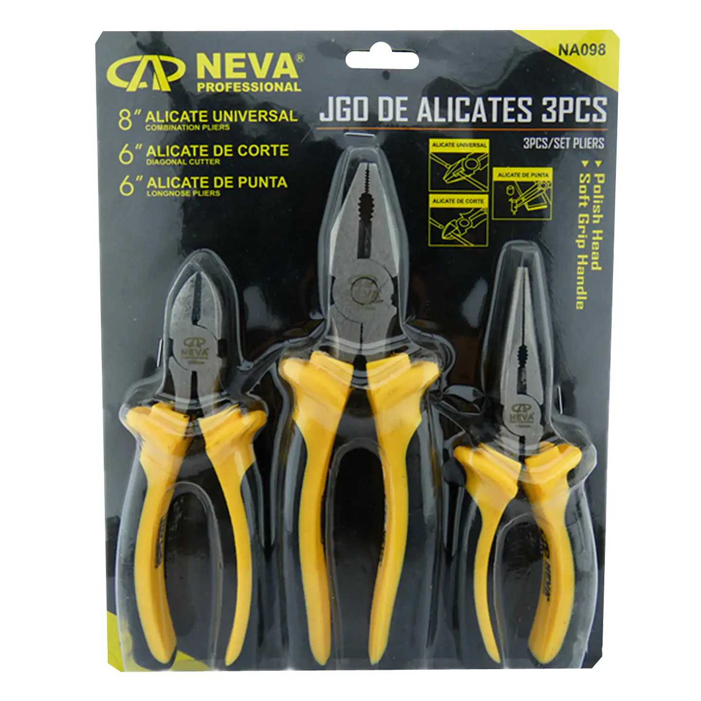 Kit Set Juego De Alicates 3 Piezas Neva Na098 1