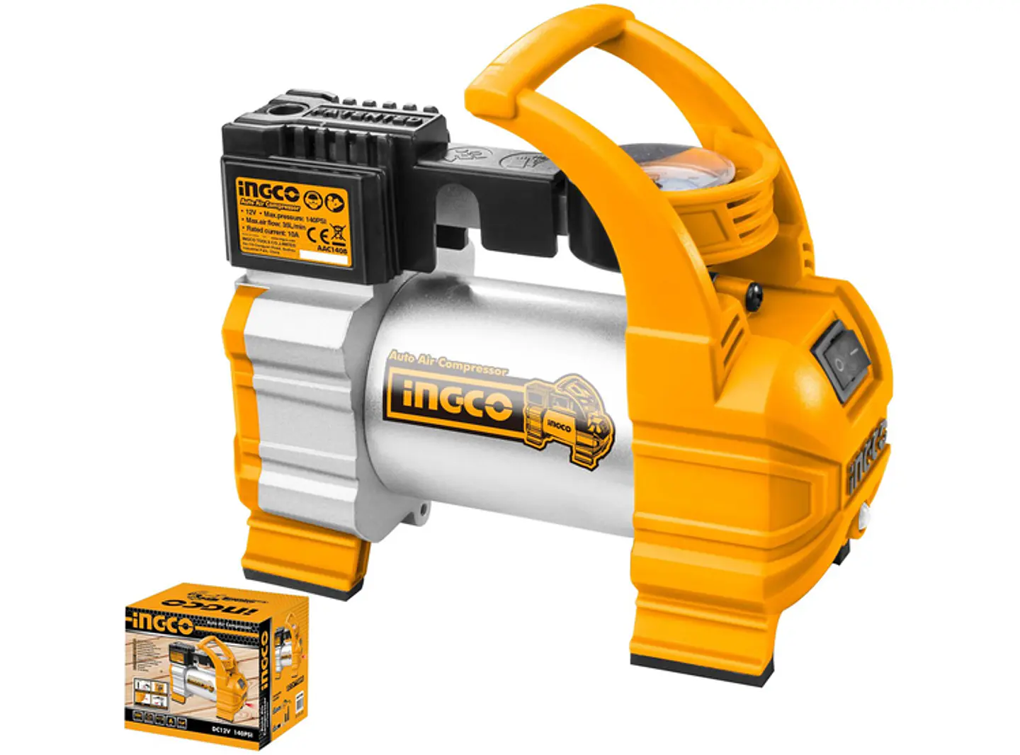 Compresor De Aire Para Auto 12v 140psi Ingco Aac1408 1