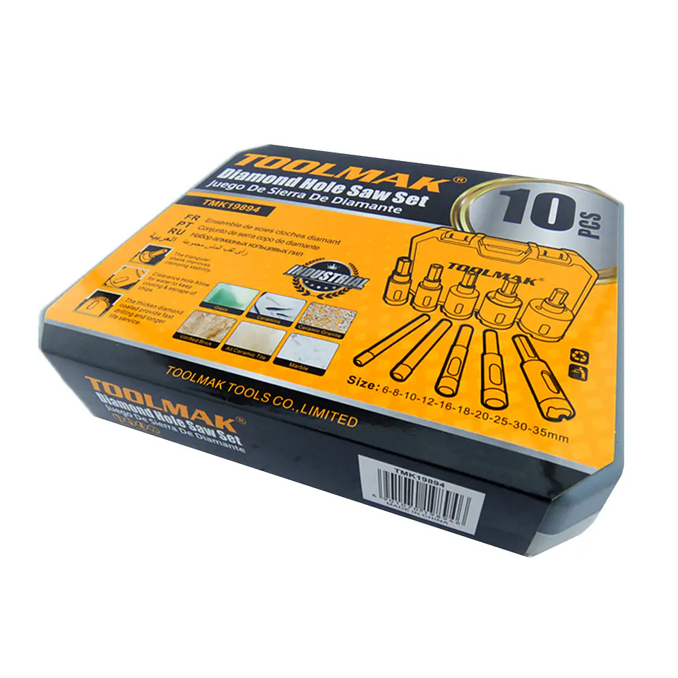 Brocas Copa P/ Ceramica Marmol Vidrio 6-35mm 10 Pcs Tmk19894 3