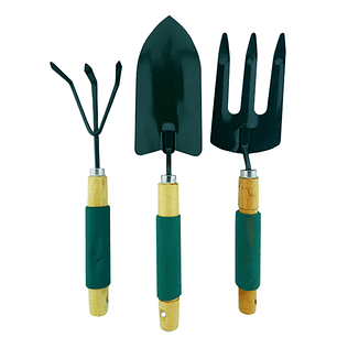 Kit Set Jardinería Huerto 3 Piezas Steeltools
