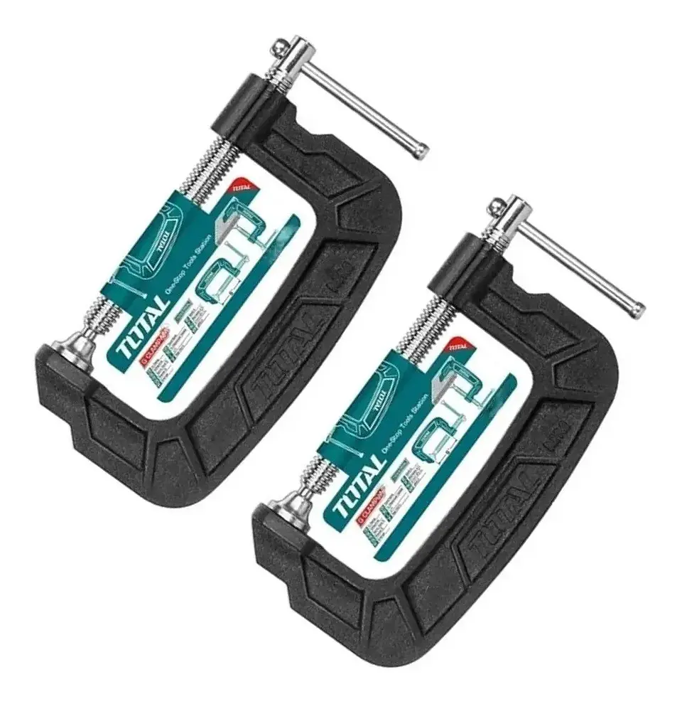 Pack 2 Prensa Tipo C 3 (75mm) Pulgadas Total Tht13136 1