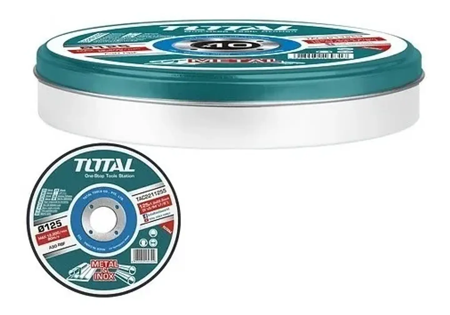 Disco De Corte P/ Metal Acero Inoxidable 125mm 10 Und Total 1