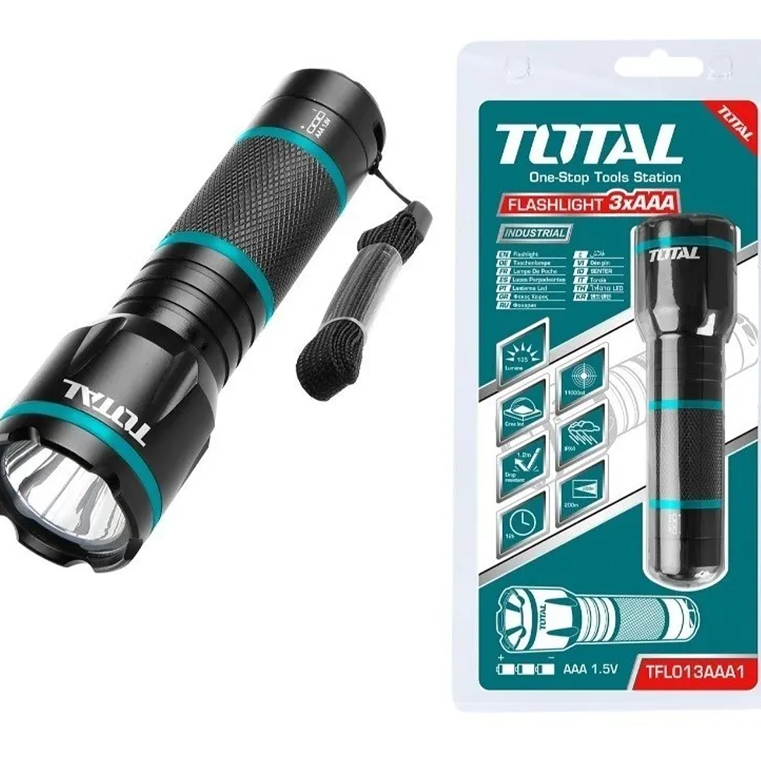 Linterna De Mano Tactica Led Total Tfl013aaa1 1