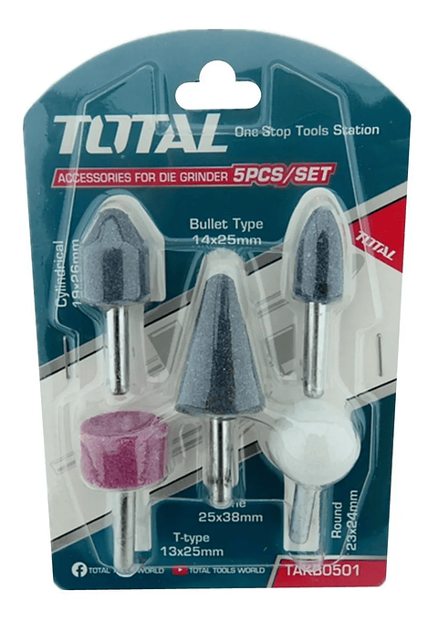 Kit Juego Piedras Montadas P/ Rectificadora 5 Pcs Takb0501