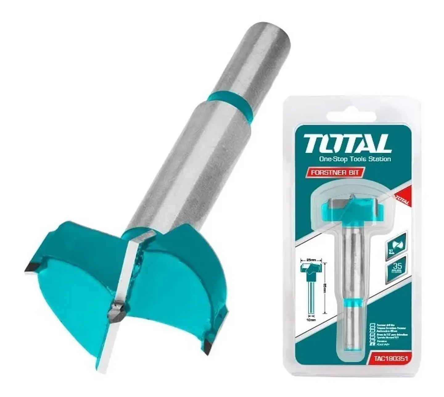 Broca Fortsner Para Madera 35mm Total Tac180351 1