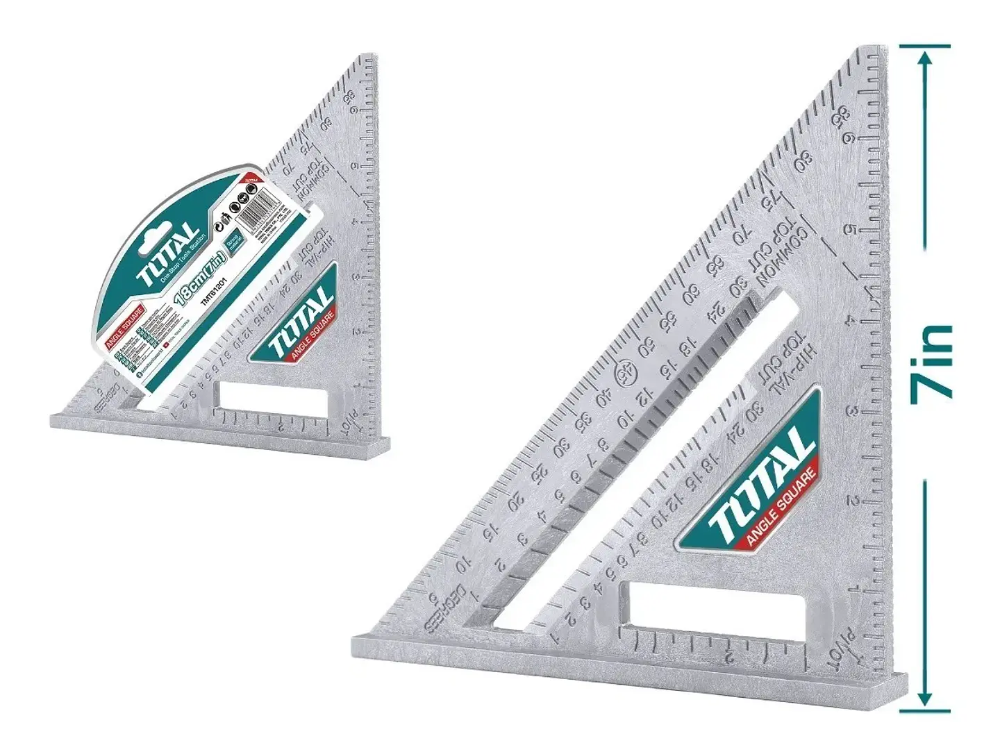Escuadra Talón Rápida Carpintero 7 Pulgadas Total Tmt61201 2