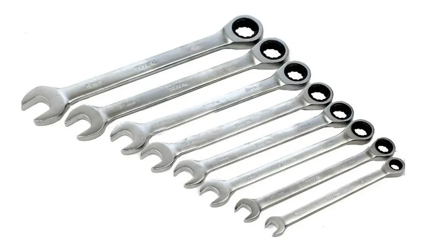 Set Juego Llaves Punta De Corona Con Chicharra 8 Pcs Total 3