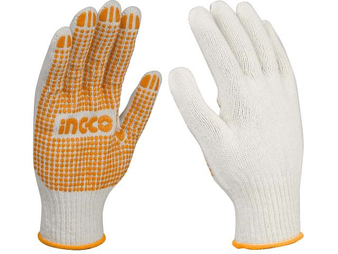 Pack 12 Pares Guantes Xl De Hilo Palma Antideslizante Ingco