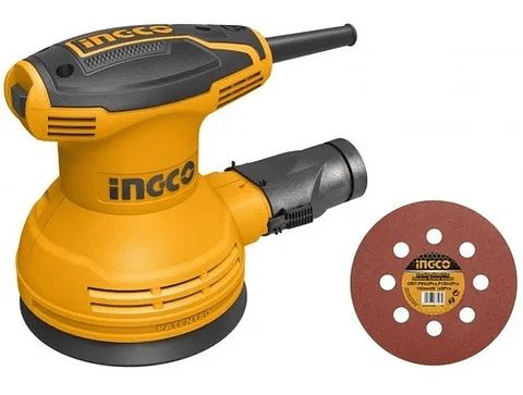 Lijadora Roto Orbital 320w 125mm + 5 Lijas Ingco Rs3208
