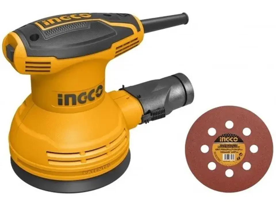 Lijadora Roto Orbital 320w 125mm + 5 Lijas Ingco Rs3208 1