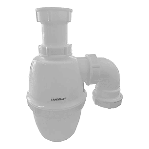 Sifon Lavaplatos Salida Curva 1-1/2 Pulgada Desague Cocina