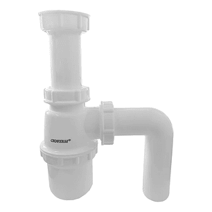 Sifon Lavamanos Salida Curva 1-1/4 Pulgada Desague Baño Crow