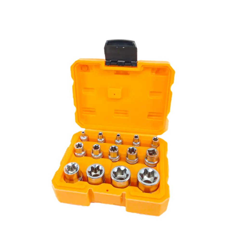 Kit Set Juego Dados Torx Estrella Hembra 14 Pcs Hktets0114 2