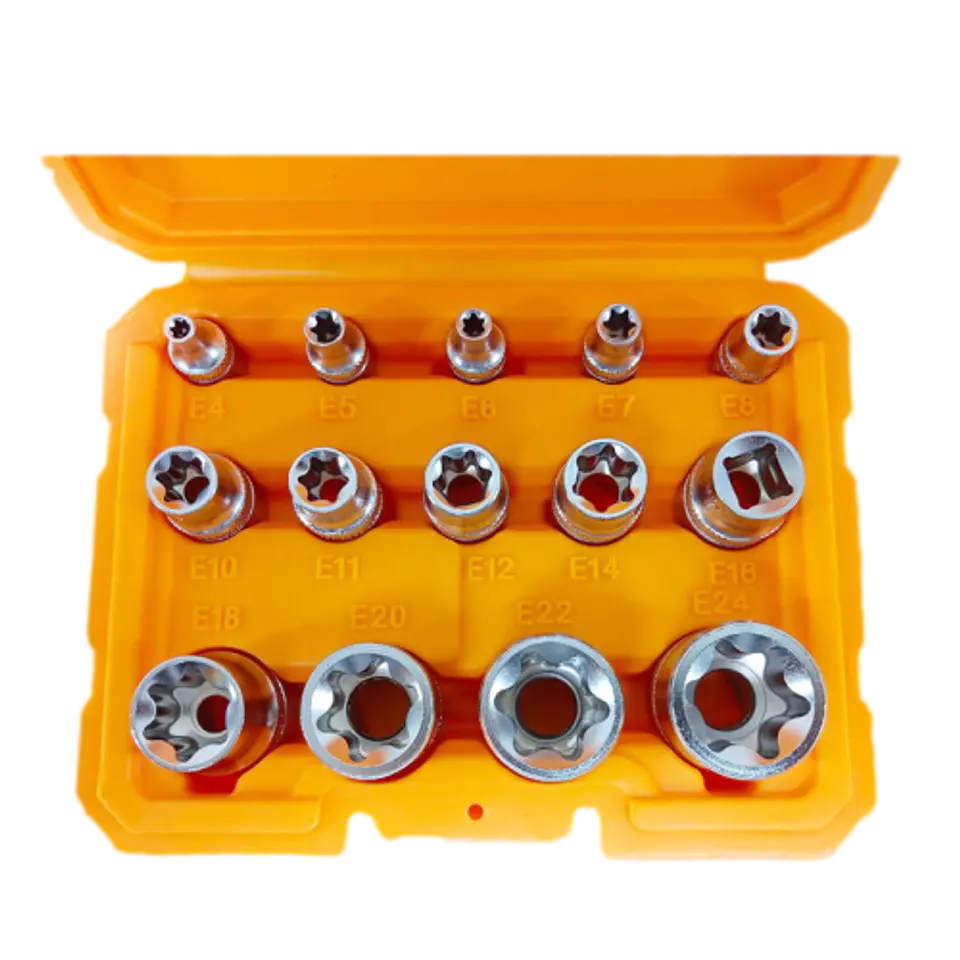 Kit Set Juego Dados Torx Estrella Hembra 14 Pcs Hktets0114 3