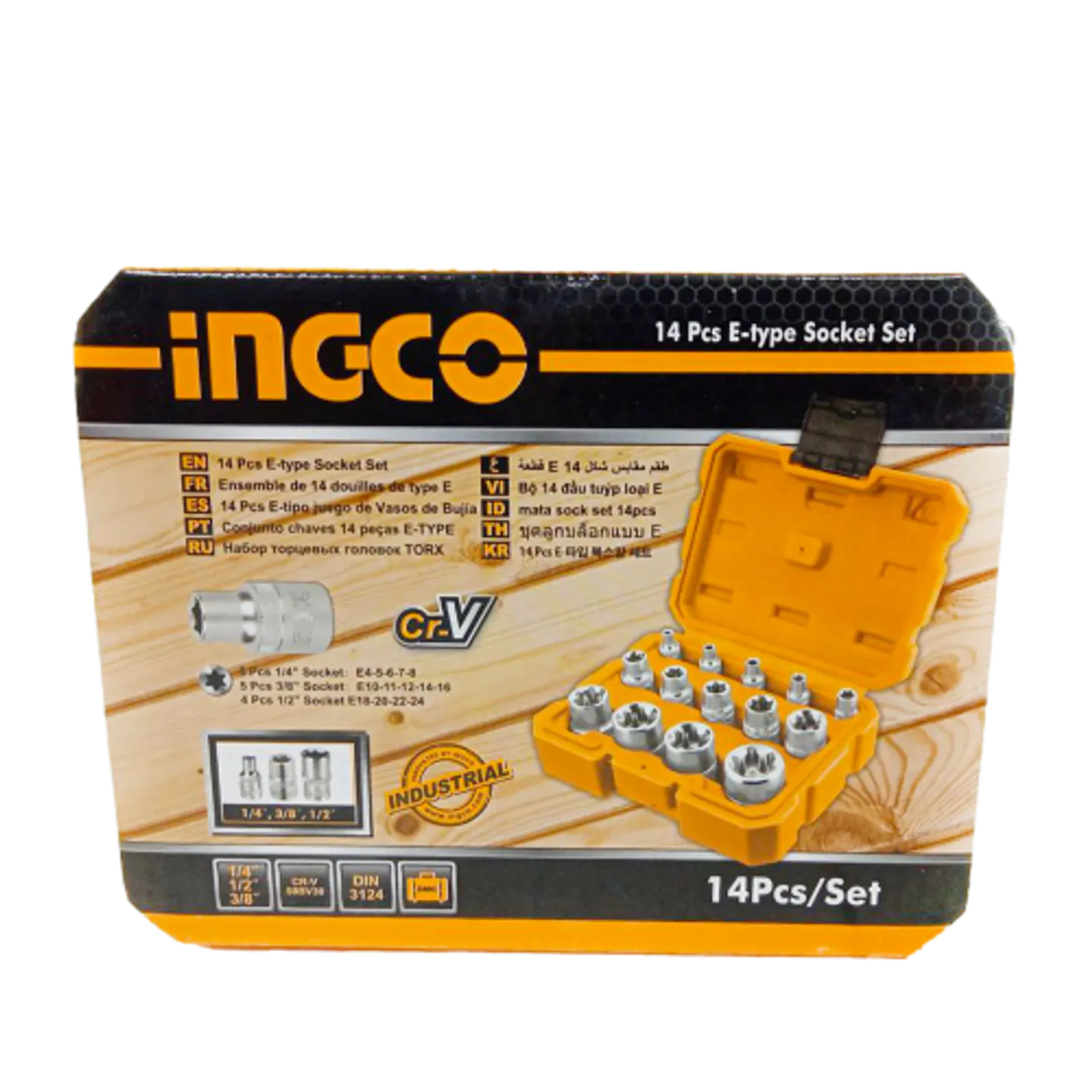 Kit Set Juego Dados Torx Estrella Hembra 14 Pcs Hktets0114 4