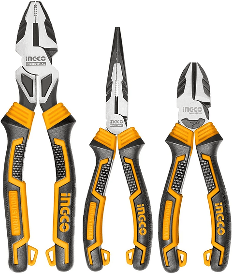 Set Alicates Universal Combinados 3 Piezas Ingco Hkhlps2832