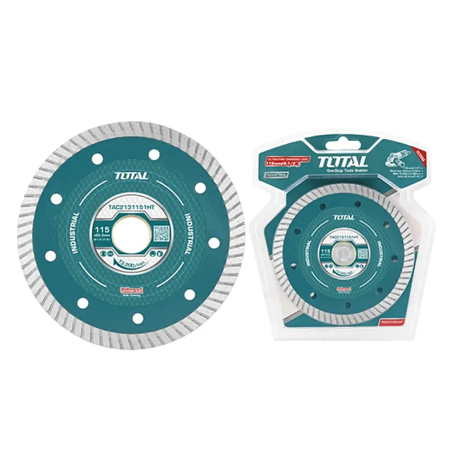 Disco Diamantado 4 1/2 115mm Corte Turbo Total Tac2131151ht 1