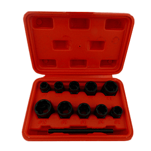 Kit Set Dados Extractor Para Tuerca Pernos Rodados 10 Piezas