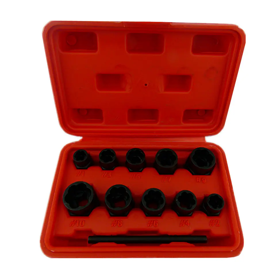 Kit Set Dados Extractor Para Tuerca Pernos Rodados 10 Piezas 1