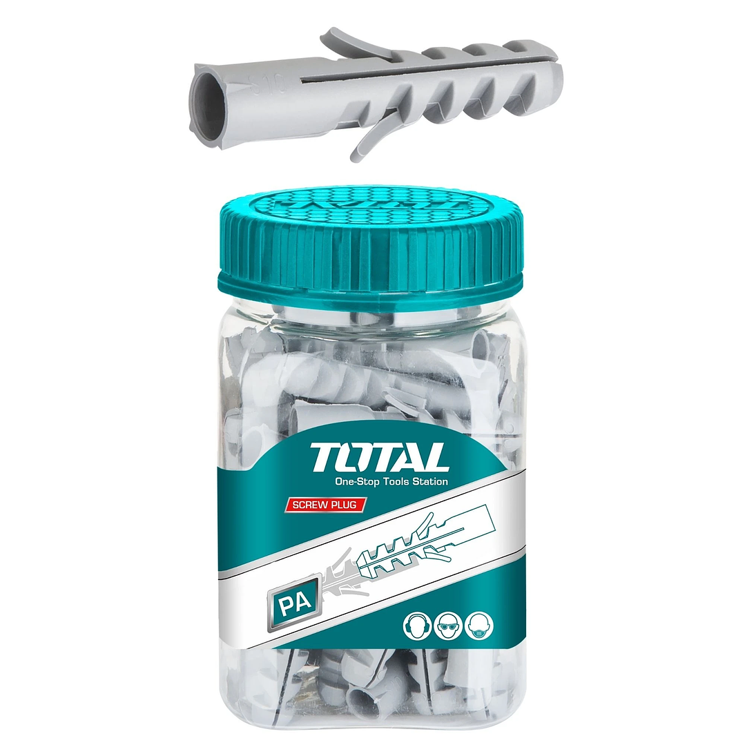 Tarugo Nylon 6mm Plástico Con Tope Bolsa 200 Unidades Total 1