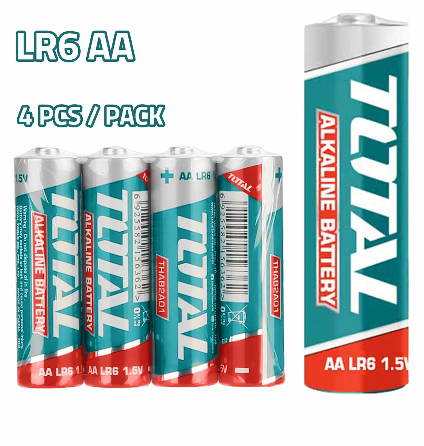 Pilas Aa 1.5v Alcalina 4 Unidades Total Thab2a01 2