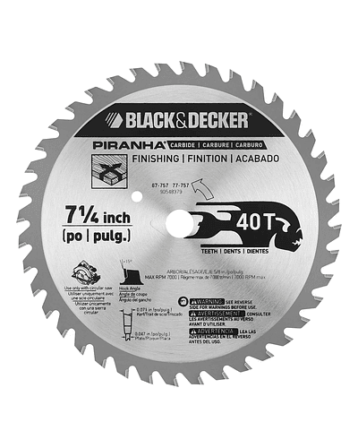 Pack Discos Sierra Circular 7 1/4 40 Black+decker