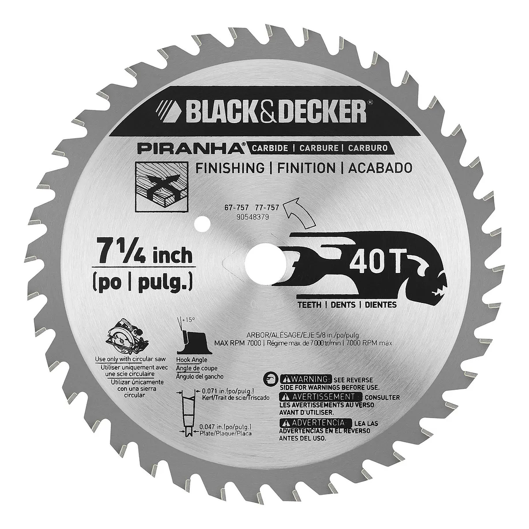 Pack 2 Discos Sierra Circular 7 1/4 40 Dientes Black+decker 2