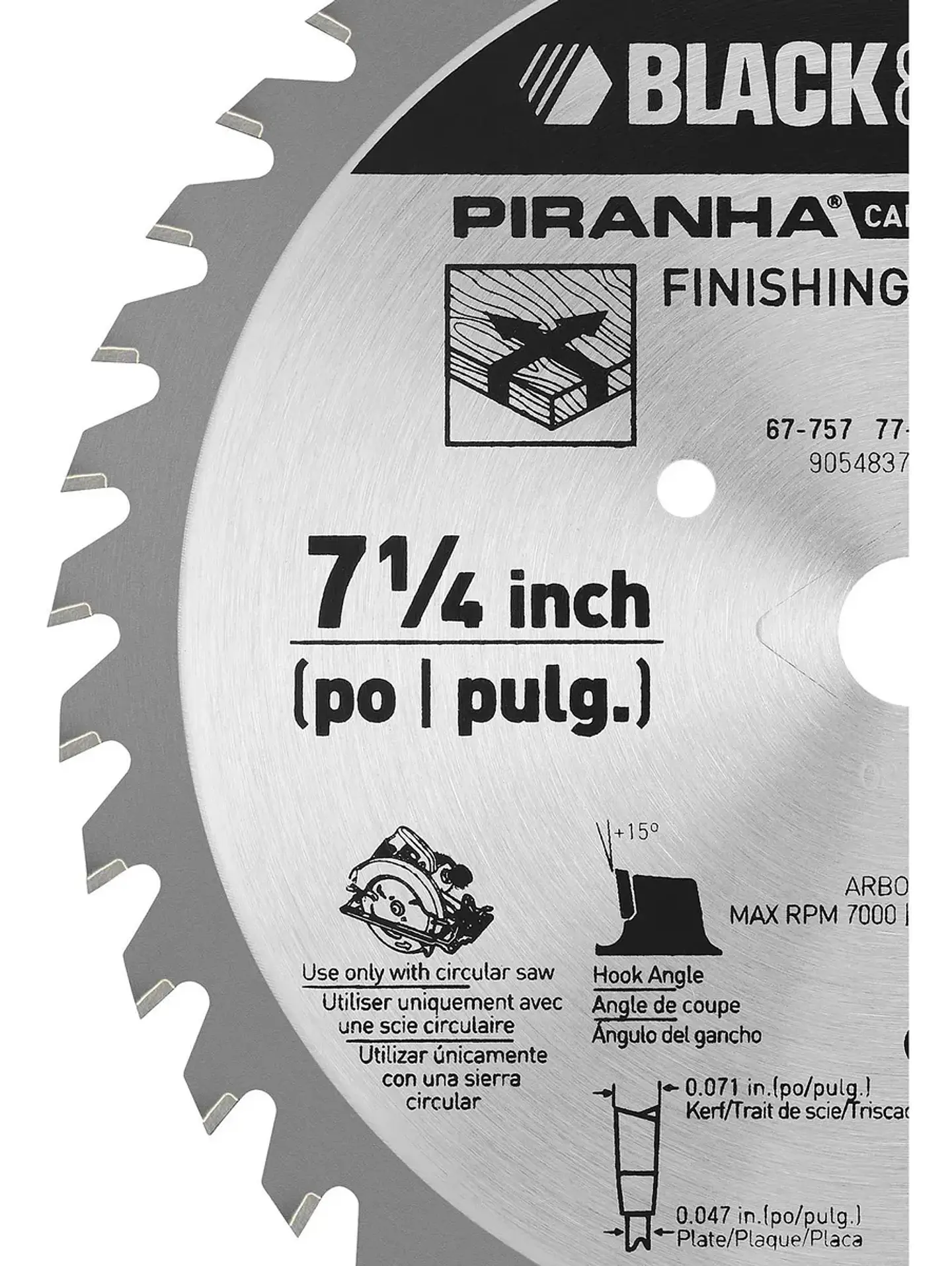 Pack 2 Discos Sierra Circular 7 1/4 40 Dientes Black+decker 3