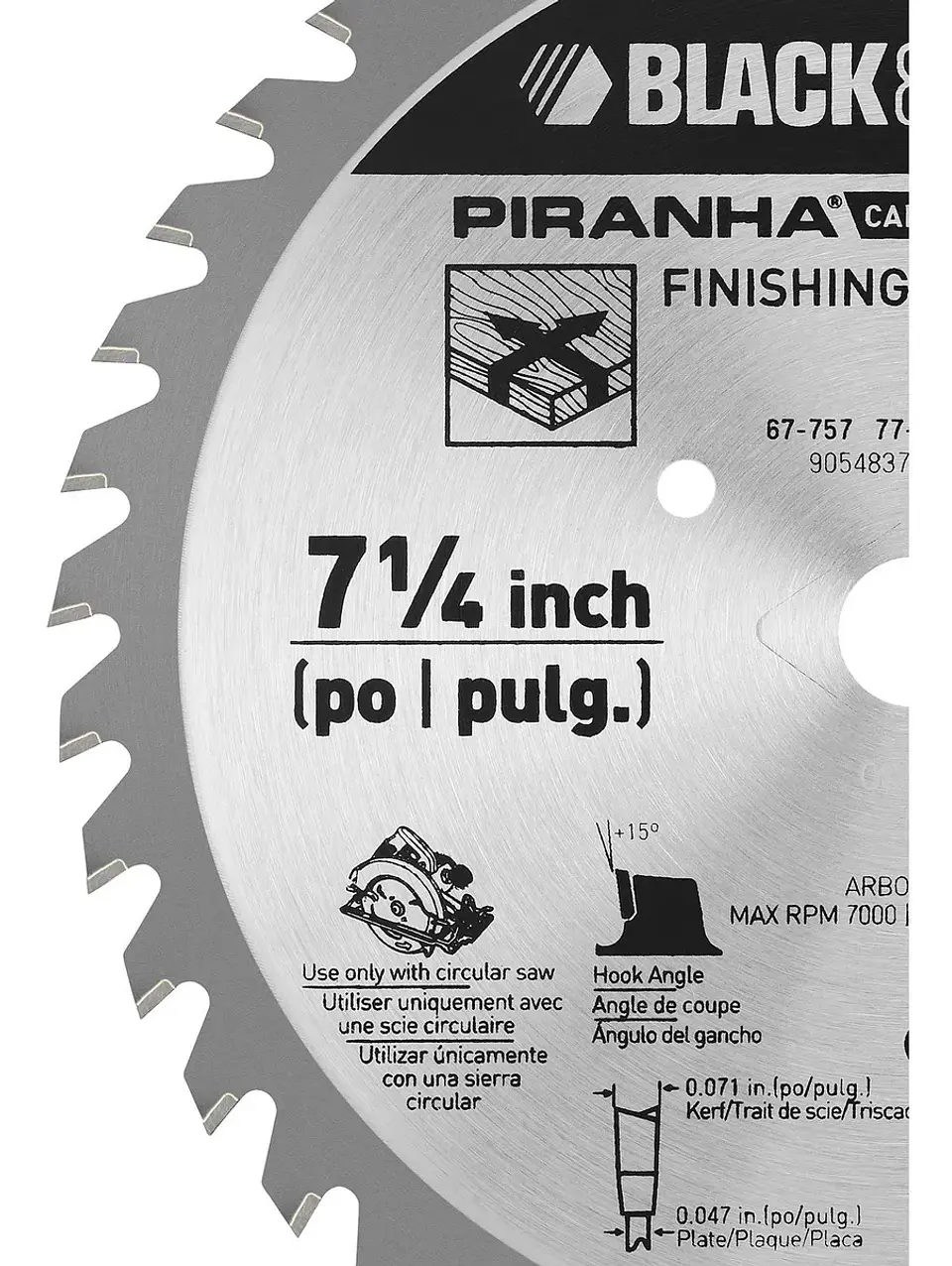 Pack 2 Discos Sierra Circular 7 1/4 40 Dientes Black+decker 3