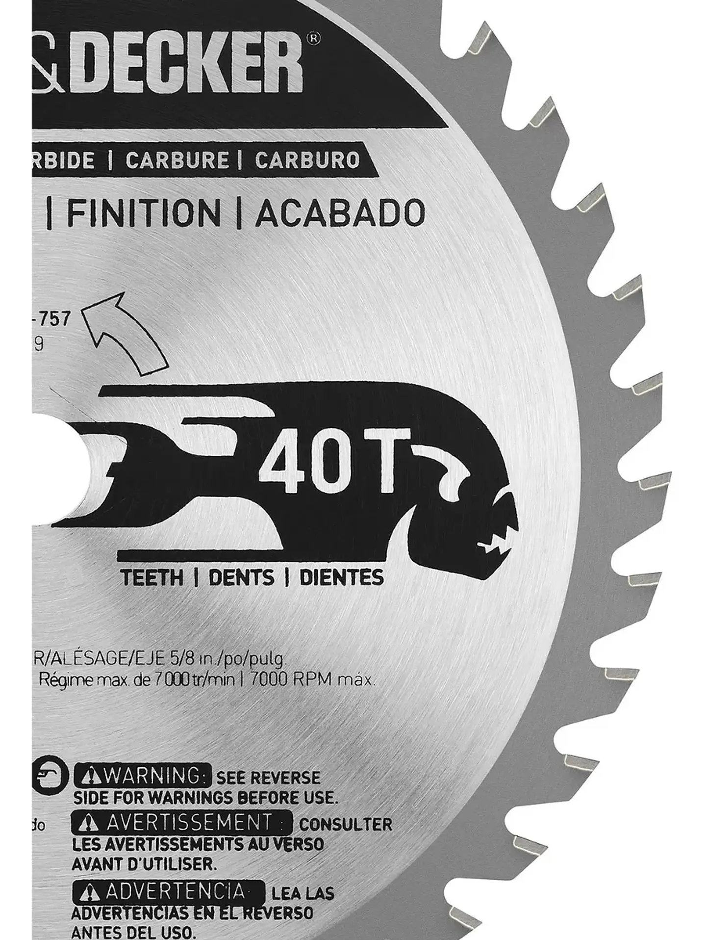 Pack 2 Discos Sierra Circular 7 1/4 40 Dientes Black+decker 7