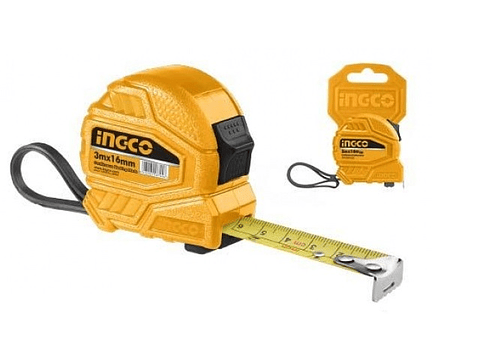 Cinta Huincha De Medir Metrica De Acero 3m Ingco Hsmt26316