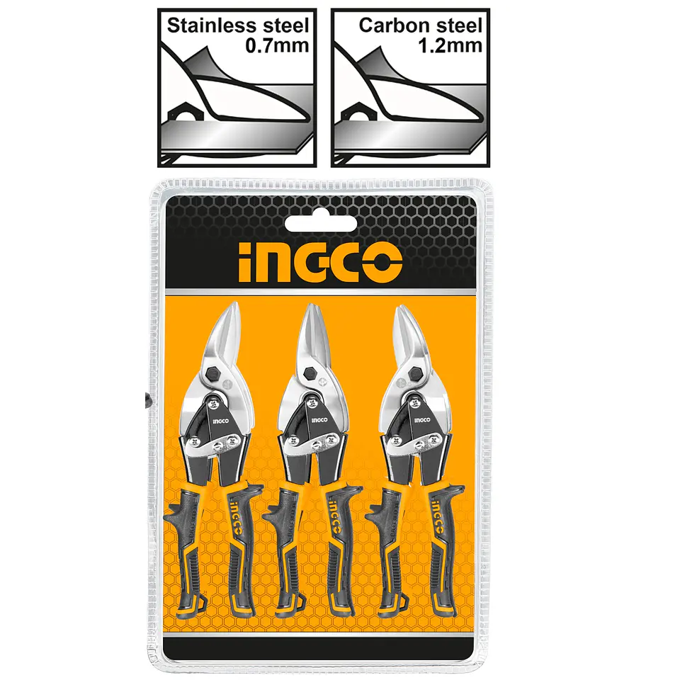 Tijera Corte Aviación Hojalatera 10 Pulgadas 3 Pcs Htsnk0110 2