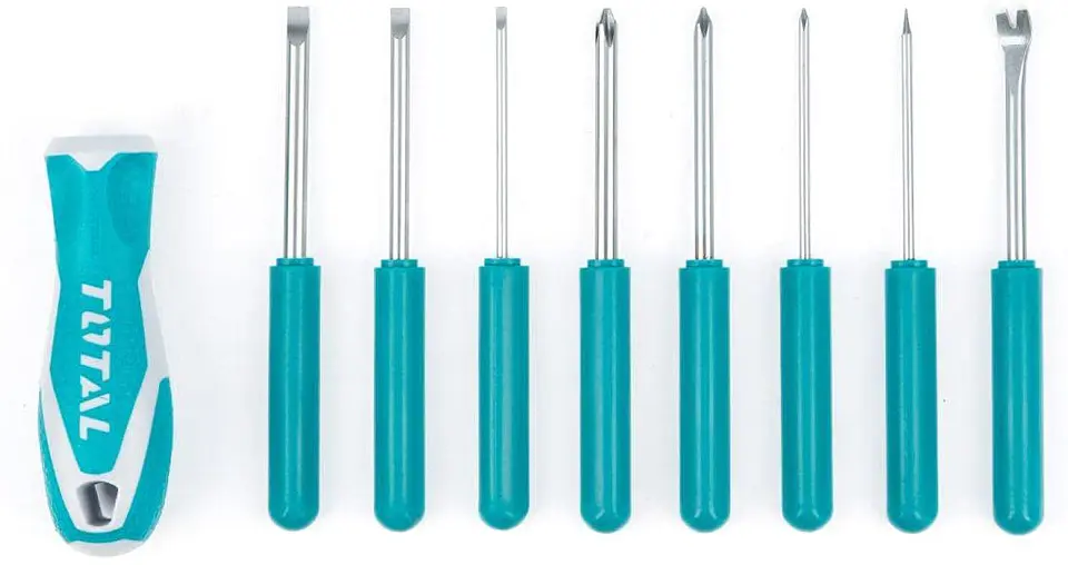 Set Juego Destornilladores Punta Intercambiable 9 Pcs Total 3