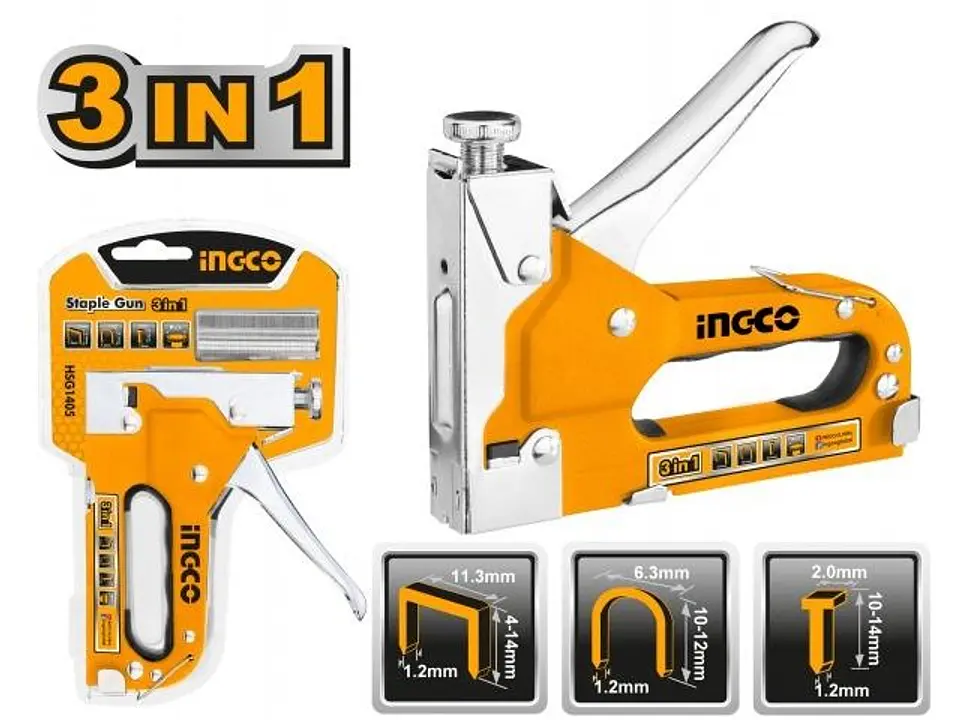 Grapadora Manual 3 En 1 1 (4-14mm) Ingco Hsg1405 2