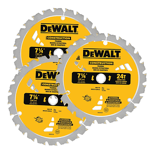 Pack 3 Hoja Disco Sierra Circular 7 1/4 24 Dientes Dewalt