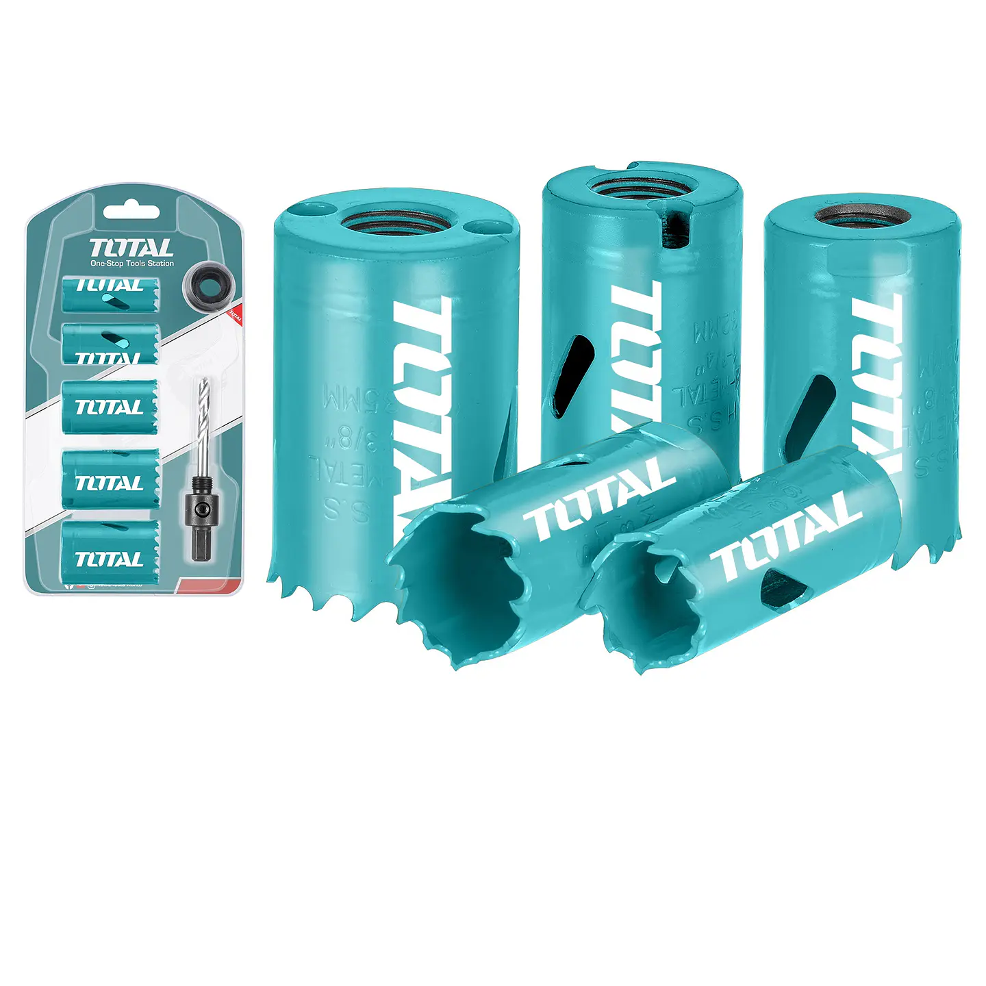 Kit Set Juego Sierra Copa Bi-metal 7 Piezas Total Tacsh1071 1