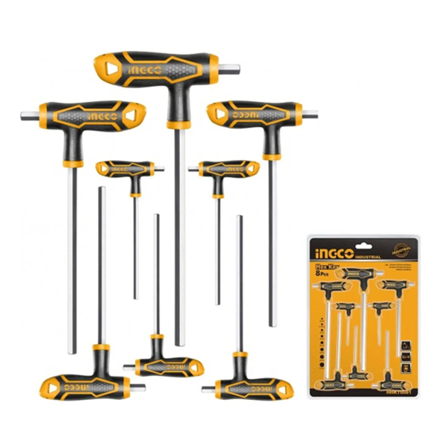 Set Juego Llaves Allen Hexagonal C/mango T 8 Piezas Hhkt8081 2