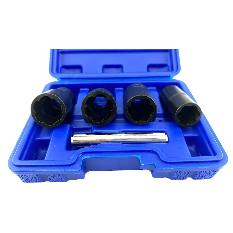 Kit Set Dados Extractor Para Tuerca Pernos Rodados 5 Piezas 2