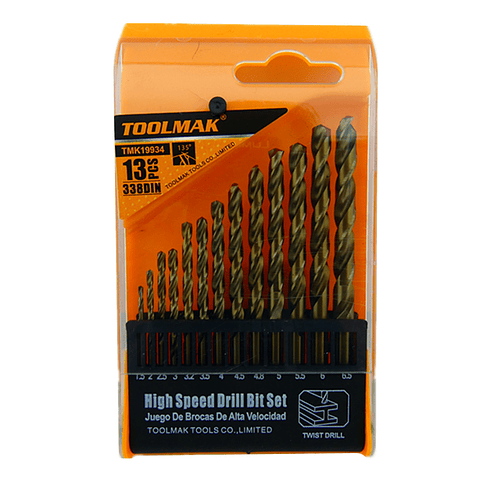 Kit Set Juego Brocas Para Metal 13 Piezas Tmk19934